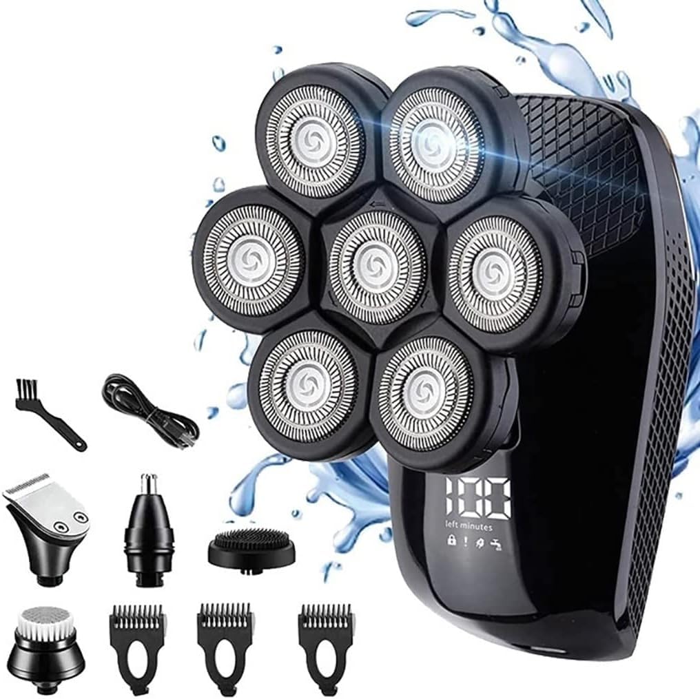 Electric Razor for Mens 7 Cutter Head Electric Shaver 7D Razor for Men Head Shavers for Bald Shaver