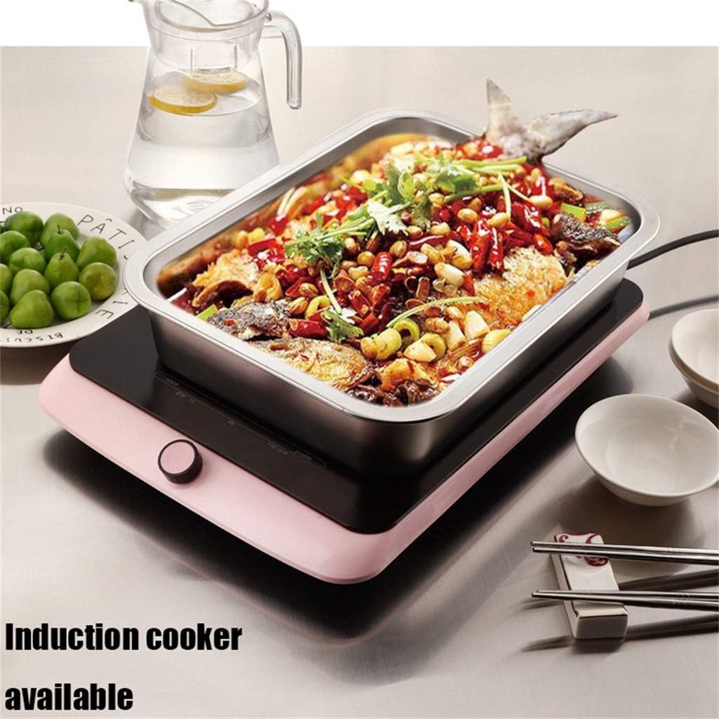 Bakeware, Stainless Steel Mirror Polishing Easy To Clean Grilled Fish Barbecue Cake Baking Not Sticky (Size : 60×40×7cm)