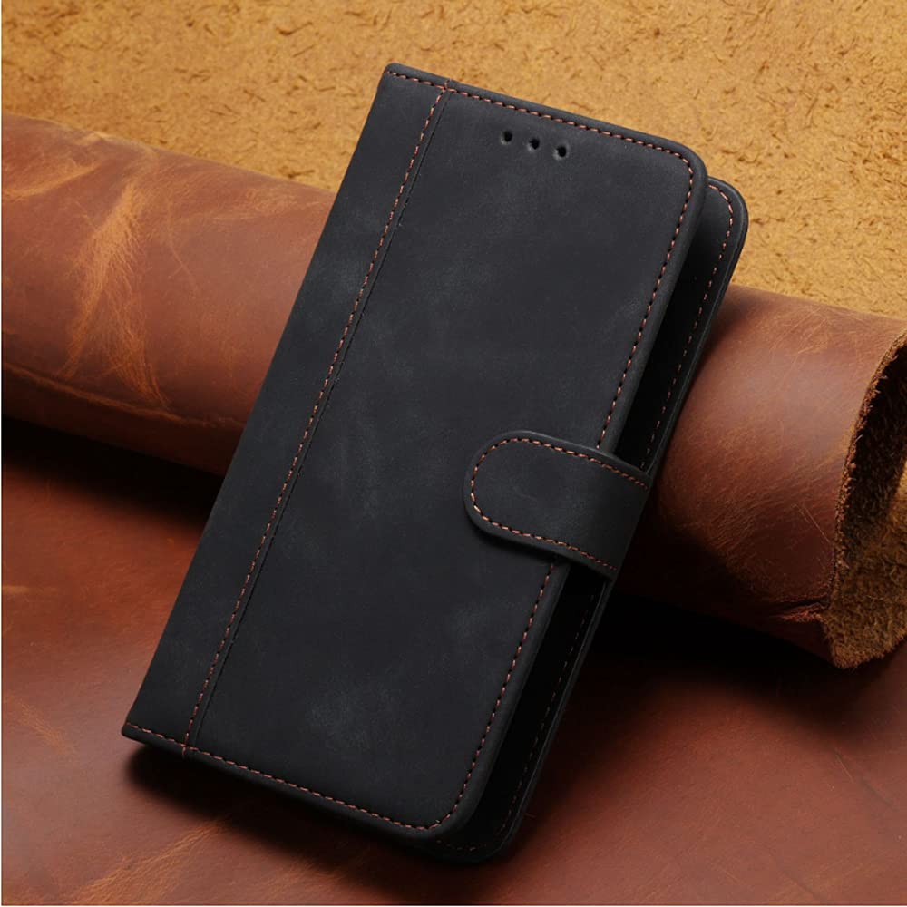 Ranyi for ELLIPAL Titan 2.0 Crypto Cold Wallet Case, Universal PU Leather  with Card Holder Slots Movable Clip Design Magnetic Flip Protection Case  for ELLIPAL Titan 2.0 Secure Crypto Wallet -Black :