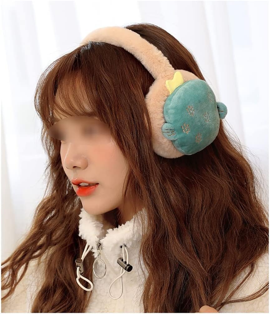Women's adjustable fruit earmuffs winter warm folding ear warmers cartoon male bags muffs