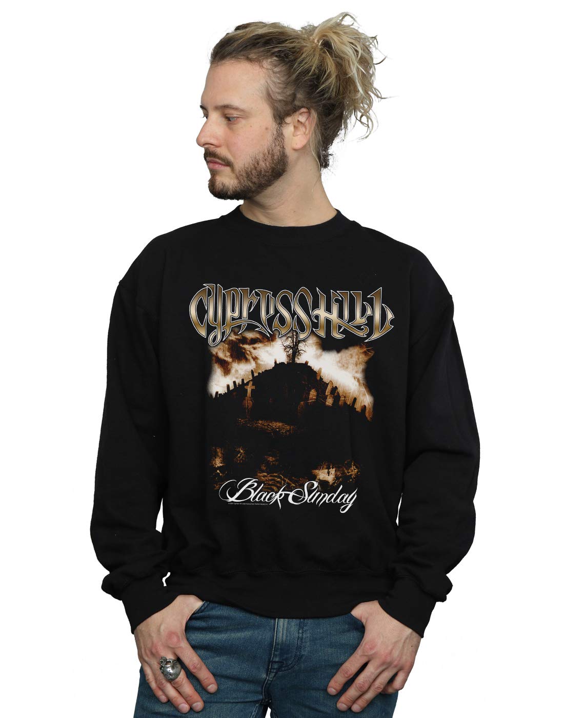 Absolute Cult Men's Black Cypress Hill Sunday Sweatshirt Large