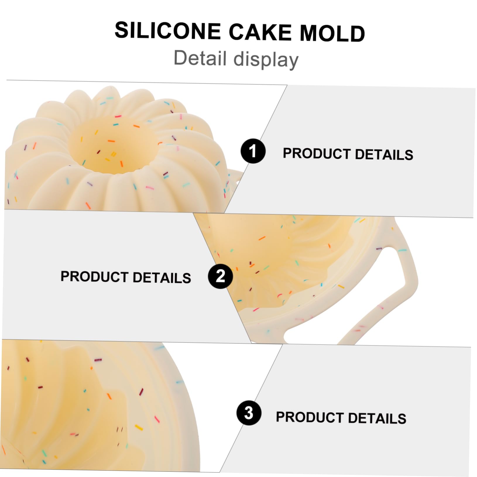Ipetboom Stampo Antiaderente Struttura a Spirale per Torta Rotondo in Silicone e Bordi Rinforzati e Facile da Usare per Dolci e Biscotti a Casa in Pasticceria