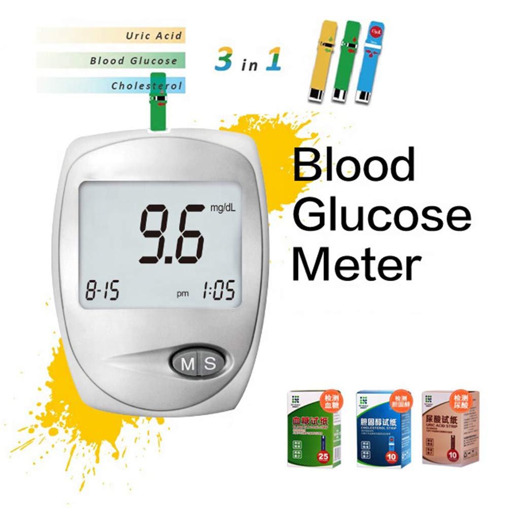 Buy WSN Blood Sugar Tester Blood Glucose/Uric /Cholesterol 3 in 1