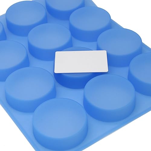 Miniatura 9 de X-Haibei Círculo redondo grande redondo básico jabón loción barra silicona molde diámetro 3 pulgadas 3 oz por célula