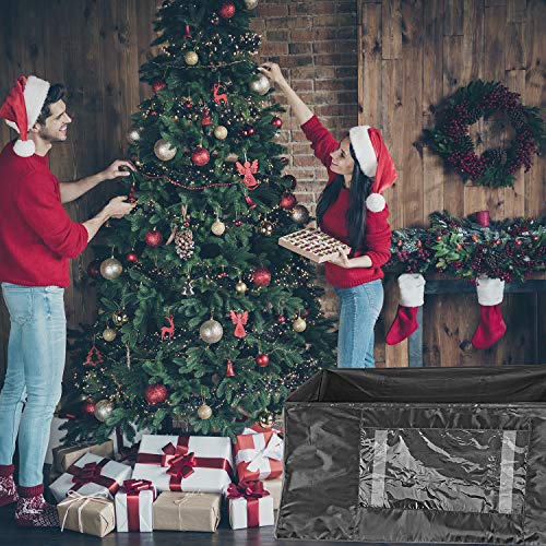 Propik Rolling Christmas Tree Storage Bag, Fits Up To 9 Foot Tall Disassembled Trees, 25" X 25" X 60", Extra Large Heavy Duty Xmas Container With Wheels, Handles And Straps (Black) #TOP6