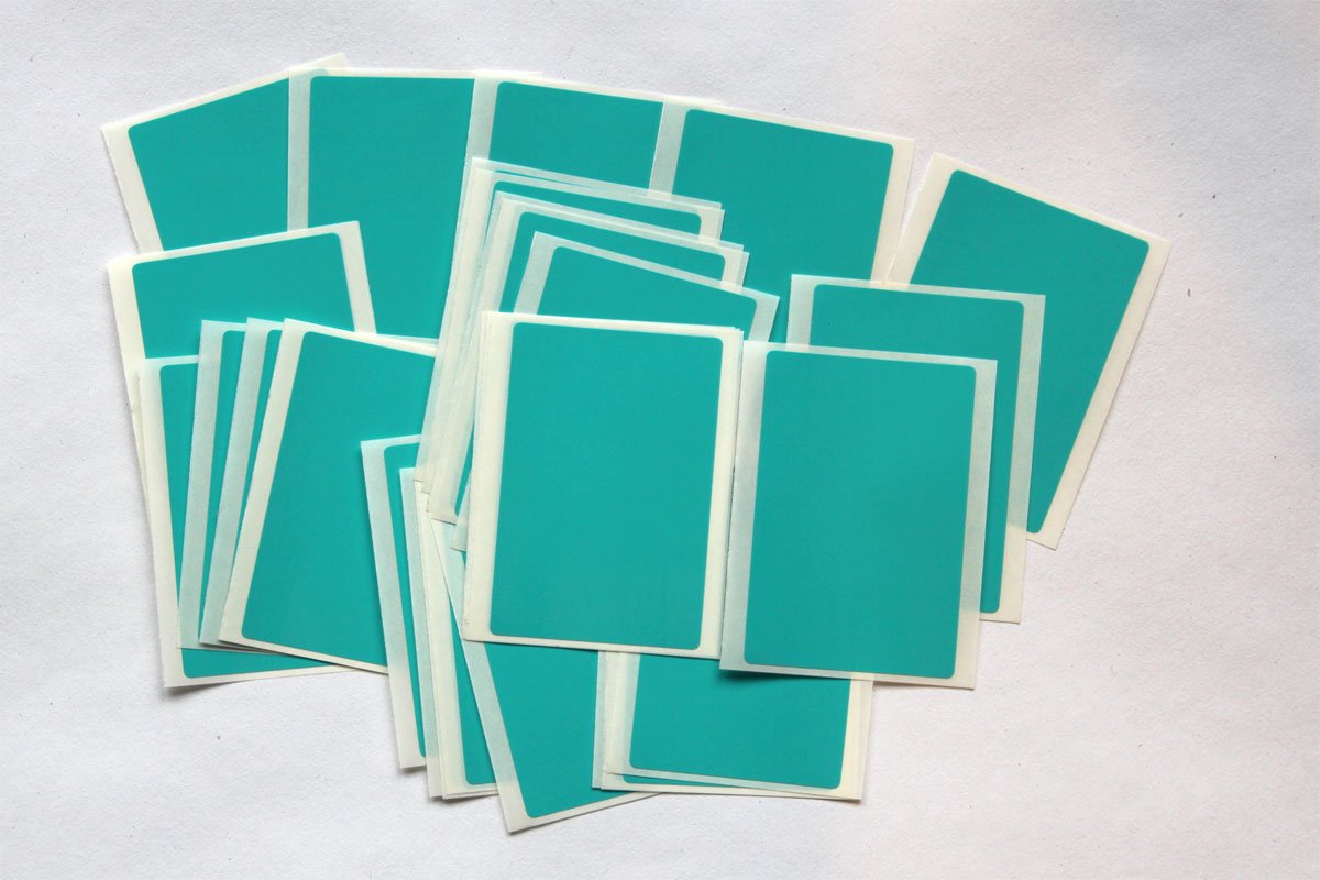 Stevestickers Turquoise 30 Stickers - Sticky Coloured Self Adhesive Labels For Colour Coding