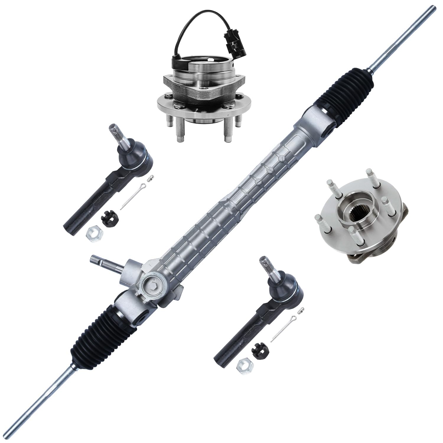 Detroit Axle - Front 4pc Wheel Bearing Hubs Kit for 2004-2012 Chevy Malibu