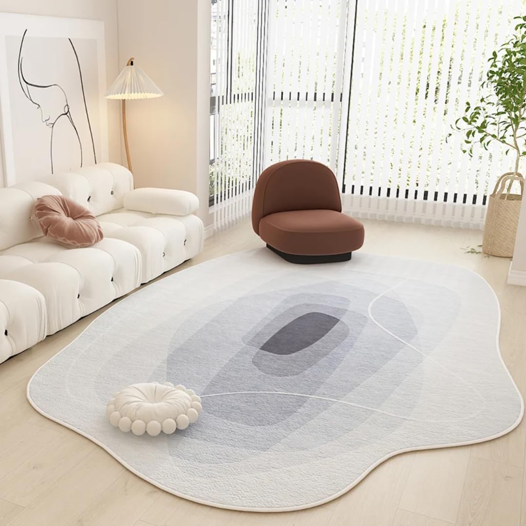 Tapis de salon en peluche pour créer un coin lecture cocooning