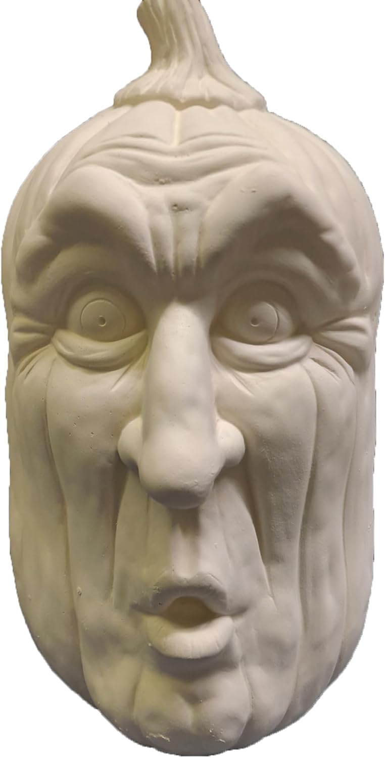 Startled Large Pumpkin 12.5" T Ready to Paint Ceramic Bisque