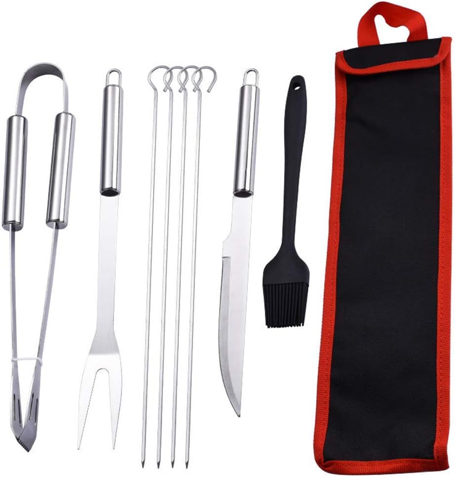 LiangziThe latest upgraded premium barbecue tool kit, with storage bag stainless steel barbecue accessory kit, the best outdoor barbecue kit, the best barbecue gift for camping barbecue tableware