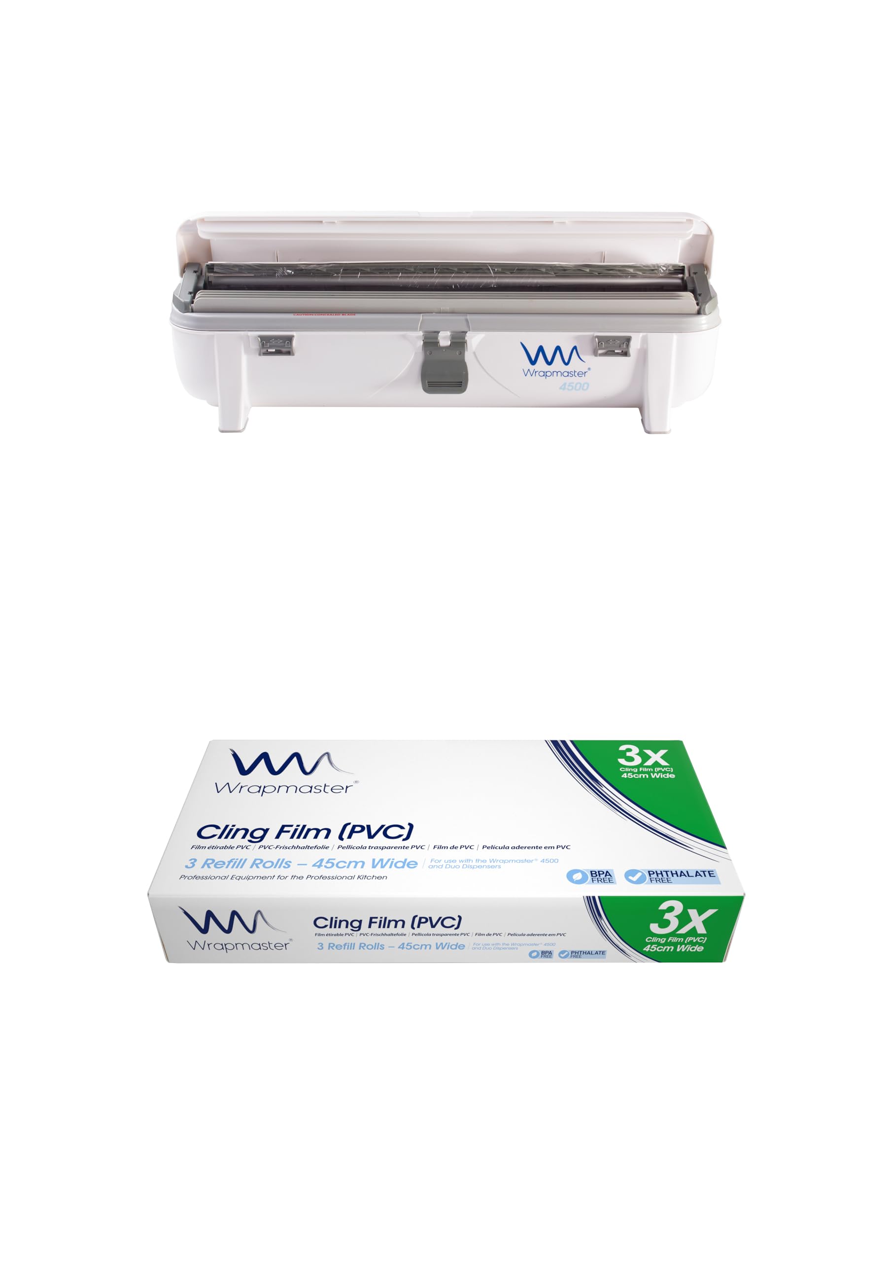 Wrapmaster 4500 Starter Kit - 18" Dispenser & 3 x 300m Cling Film Refills