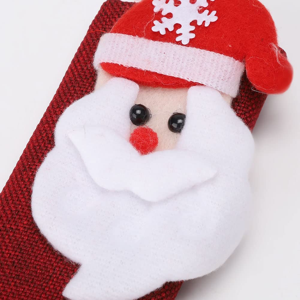 Jelquix Christmas Pattern Microwave Handle Cover, Refrigerator Handle Gloves, Kitchen Appliance Decoration Accessories with Protection Design, Ideal for Kitchen