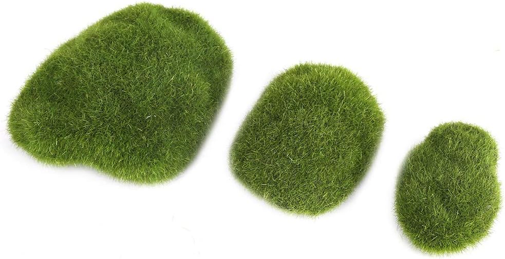 Review Discount DEWIN Artificial Moss Rocks Decorative - Bonsai Moss Stones,Decorative Faux Green Moss Covered Stones Green Artificial Moss Stones Simulation Grass Bryophyte Bonsai Garden DIY Landscape Decor,12Pcs