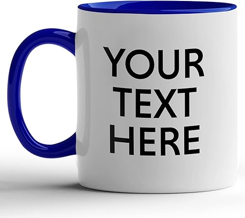 Miniatura 14 de GotPrint Taza personalizada, texto añadido, regalo personalizado, cerámica, taza personalizada, para mamá, papá, amigos, familia, índigo, 15 onzas