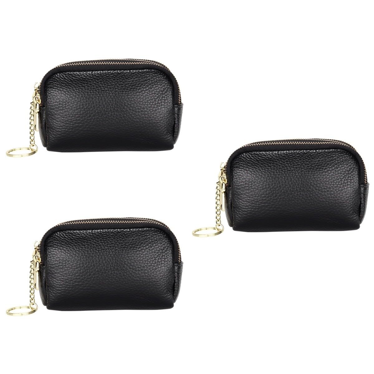 GALPADA 3 Piezas Cartera Billetera De Hombre Monedero Pequeño Billetera con Cremallera para Hombre as De Cuero Originales Cambiar a Bolsa De Monedas Piel Genuina