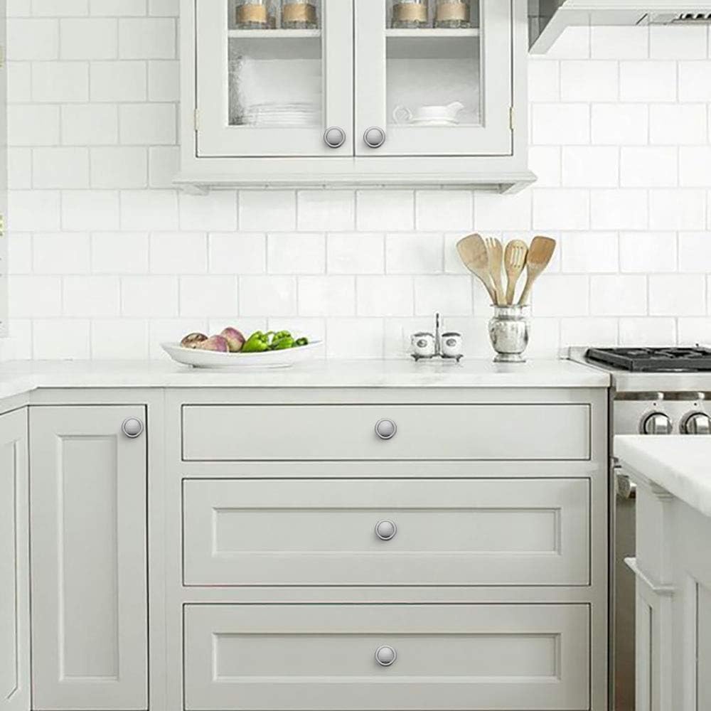 Buy Ravinte 30 Pack Brushed Nickel Cabinet Pulls 1 1 4 Inch Kitchen Cabinet Knobs Drawer Knobs Dresser Knobs Drawer Pulls Cabinet Door Knobs Dresser Drawer Handles Knobs For Dresser Drawers Online In Indonesia B08nfy3skl