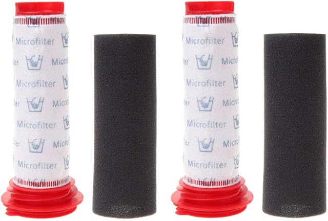 Rediboom 2-Pack Washable Main Stick Filter + Foam Insert for Bosch Athlet Cordless Vacuum Cleaner BCH6PETGB BCH625KTGB BCH61840GB