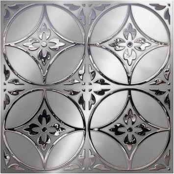 Main Street Peel and Stick Wallpaper Tiles, Floral Circles, 24-Pack
