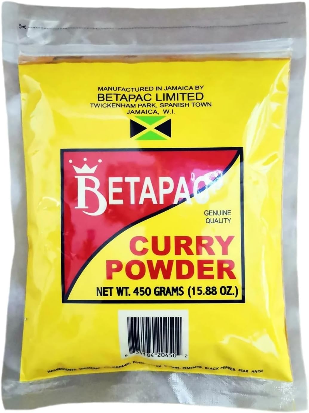 Betapac Curry Powder (15.88 oz) 450g - Product of Jamaica