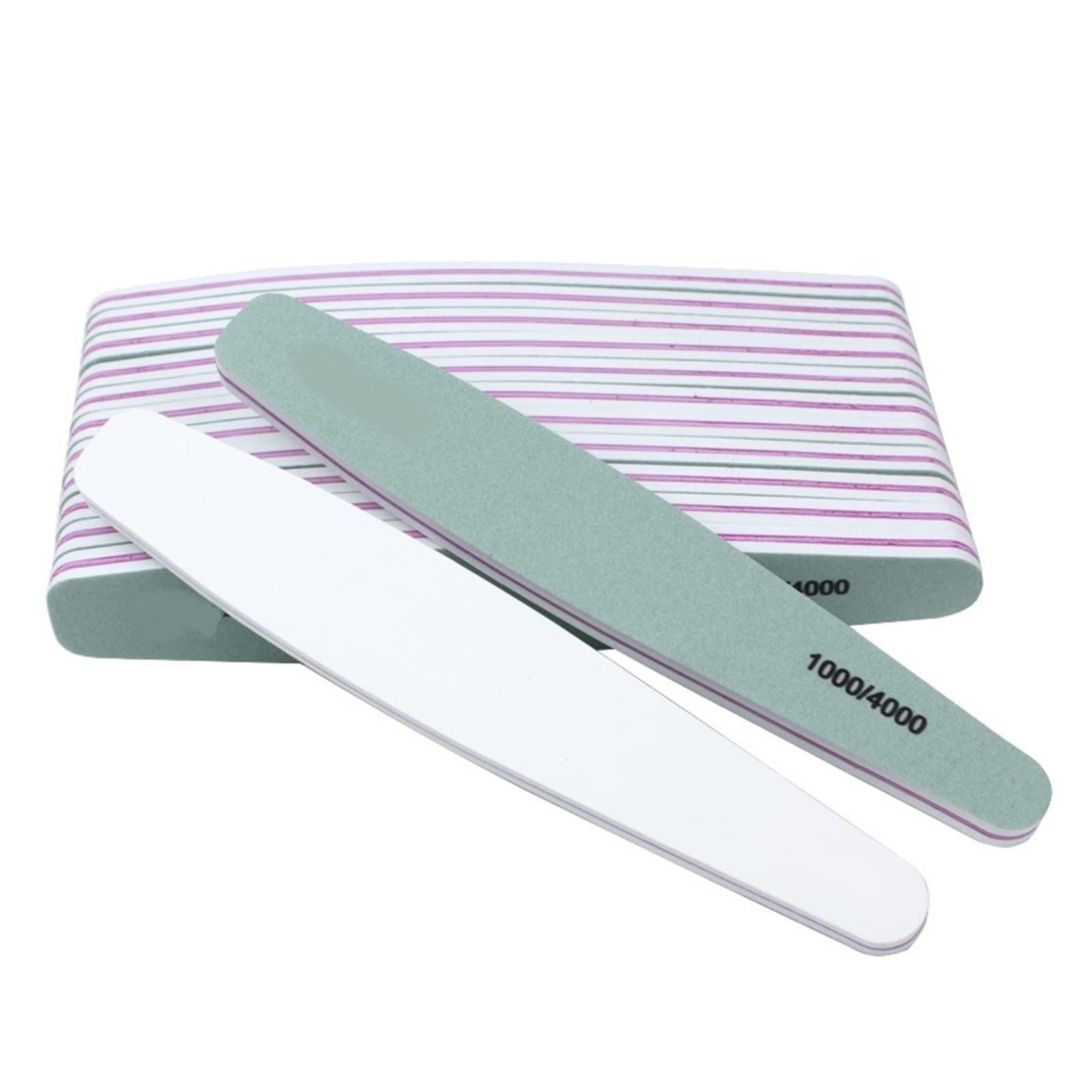 TRUSTTWO 50Pcs Spugna Nail Buffer Fit for Manicure Nail File 1000/4000 Nail Art Levigatura Lime Pedicure Double Sided Diamante Nail Shiner Strumenti The New
