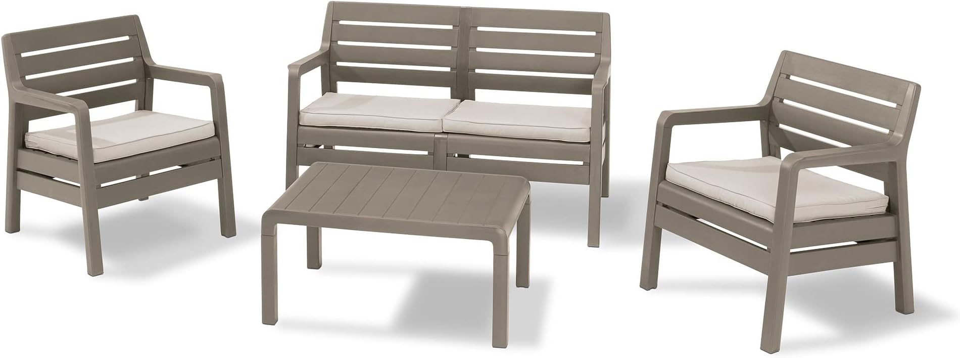 Set Balcone Keter Salvador - 2 Poltrone E Tavolino, Resina, Colore Grafite - Foto 6