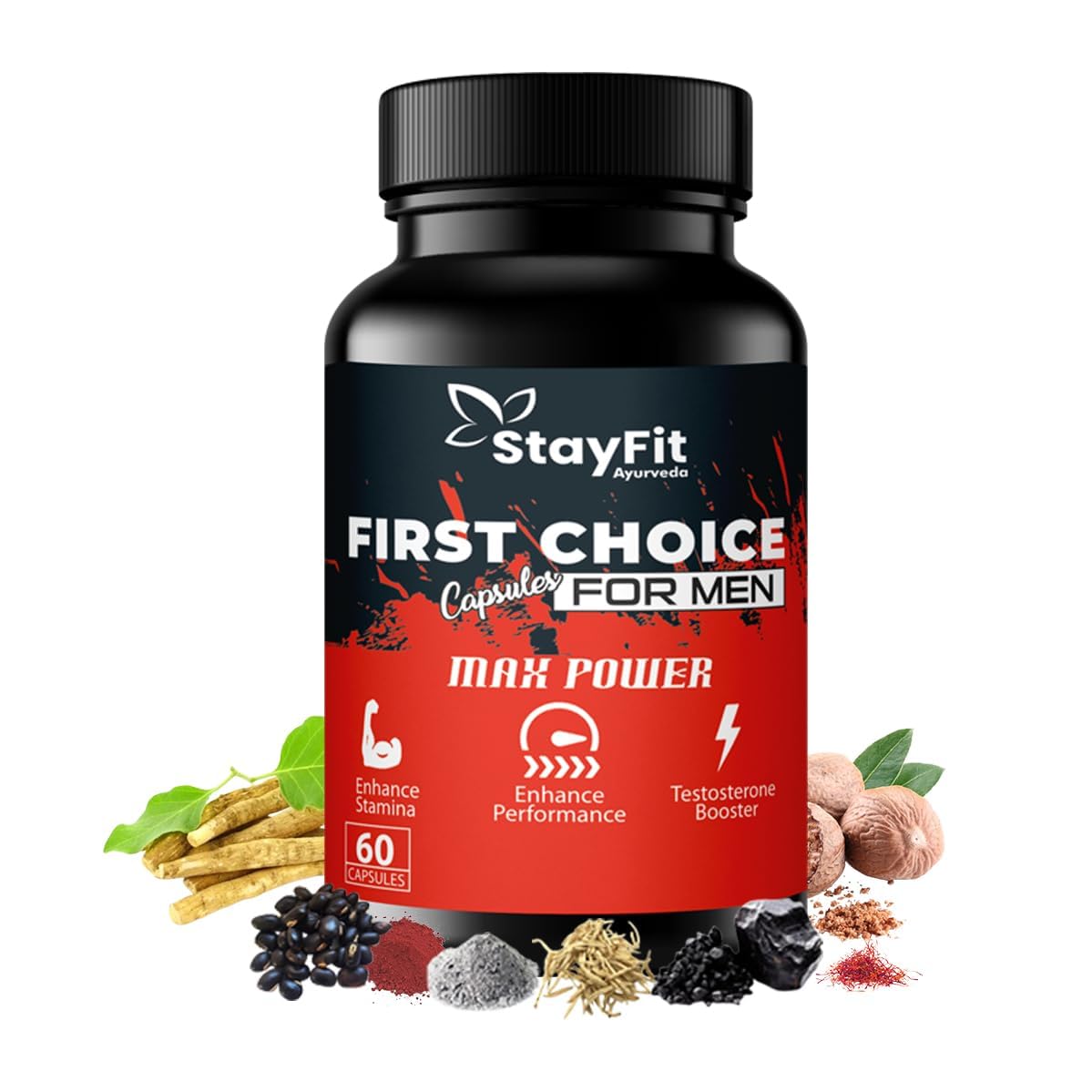 StayFit Ayurveda | First Choice Capsules for Men | Improves Strength, Perforamance, Stamina & Energy | Ashwagandha, Safed Musli, Gokshur & Shjilajit | 16 herbs with 60 Capsules (B0DGLJT1L4) Amazon Price History, Amazon Price Tracker