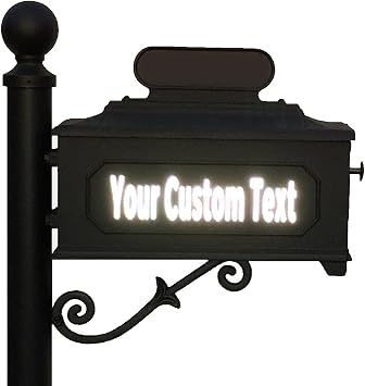 customTAYLOR33 High Intensity Reflective Custom Mailbox Letters Numbers - Houses, Apartments, Condos, Businesses 1 inch Font Height, 2 Rows of Text