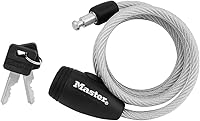Vista 8 de Master Lock 8364DCC Candado de cable para bicicleta con llave, 1.5 m de largo, Negro