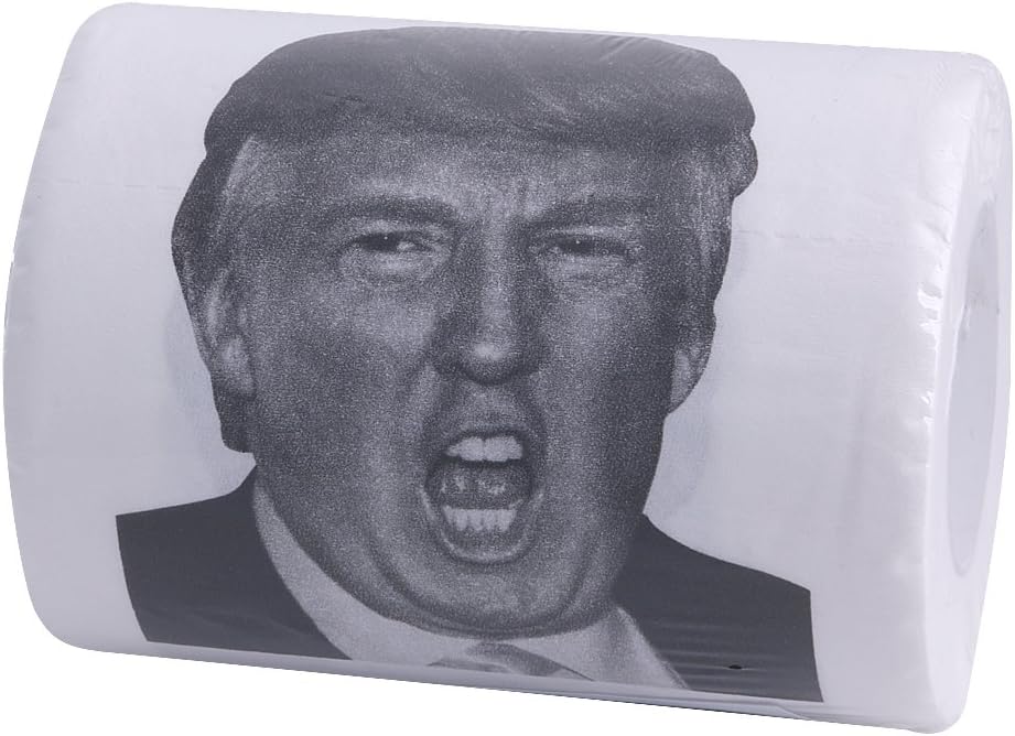 Dairyshop Home Toilet Tissue Roll Donald Trump Toilet Paper Soft Printed for Novelty Funny Gift Game 2 Ply 240 Sheets