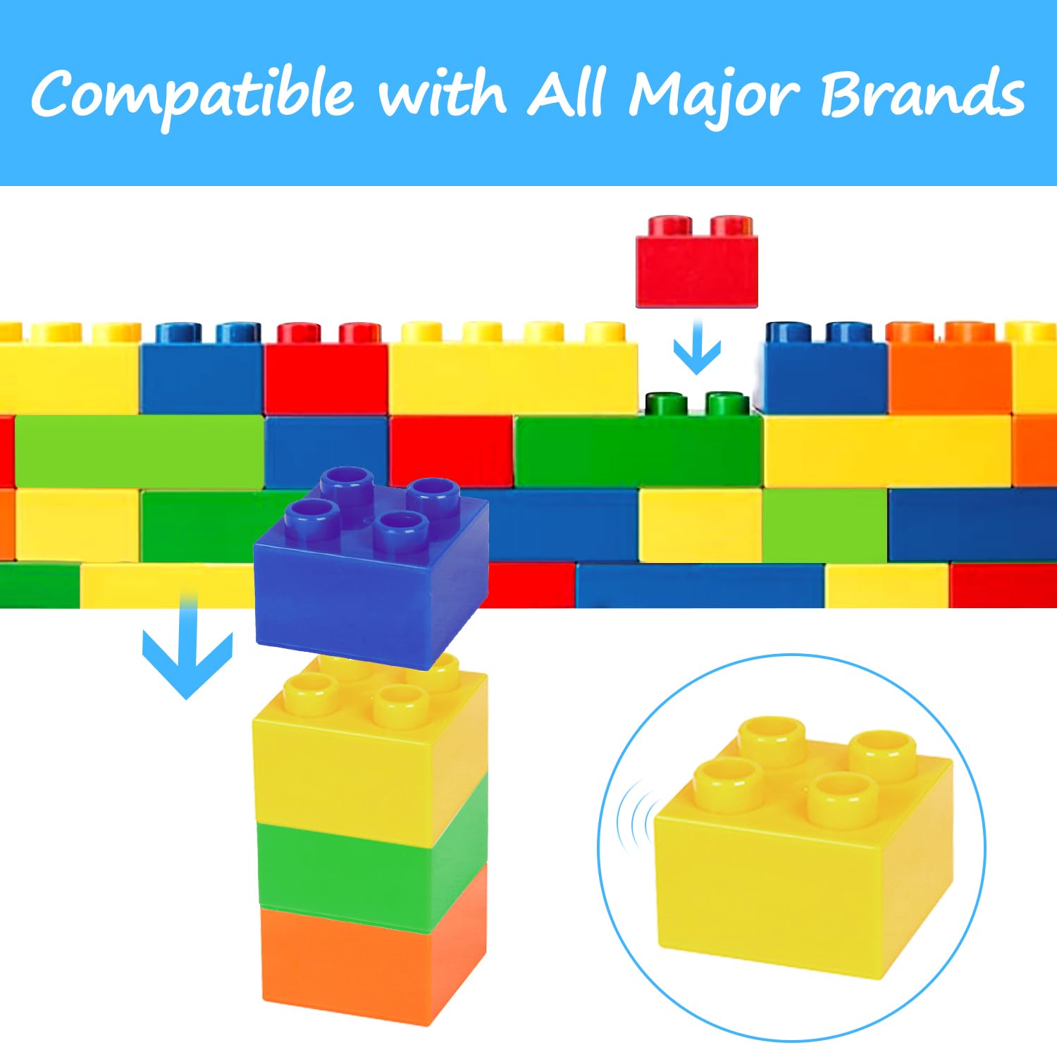 Cabeeskii Large Building Blocks, 60PCS Big Building Bricks Sets for Age 3-5 - Image 3
