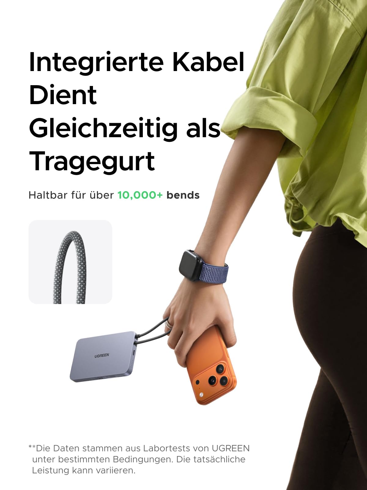 UGREEN MagFlow Air Ultra Slim Powerbank Magsafe 10000mAh Qi2 15W, (Grau) | PD30W, Qi2 Zertifiziert, Hochwertige ATL-Zellen, für iPhone 17-12, Integriertes Kabel, für Reisen und den Weg zur Arbeit