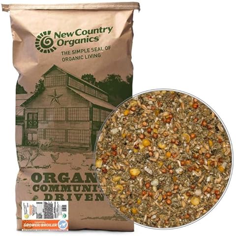 New Country Organics | Pastured Perfect Grower/Broiler Feed for Growing Chickens | Corn-Free and Soy-Free | 19% Protein | Certified Organic and Non-GMO | 40 lbs Cover