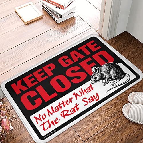 Paillasson Keep Gate Closed grand format antidérapant 50x80