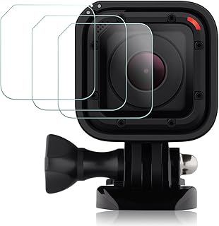 Pellicola Protettiva per GoPro Hero4 Hero5 Session, AFUNTA 3 Pack Antigraffio Impermeabile Vetro Temperato Hero 4 5 Session Screen Protector Film Accessori
