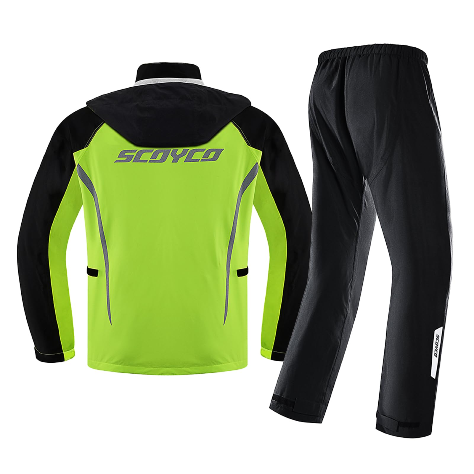 Scoyco Combinaison de pluie moto pour homme, jaune, noir, taille 2XL