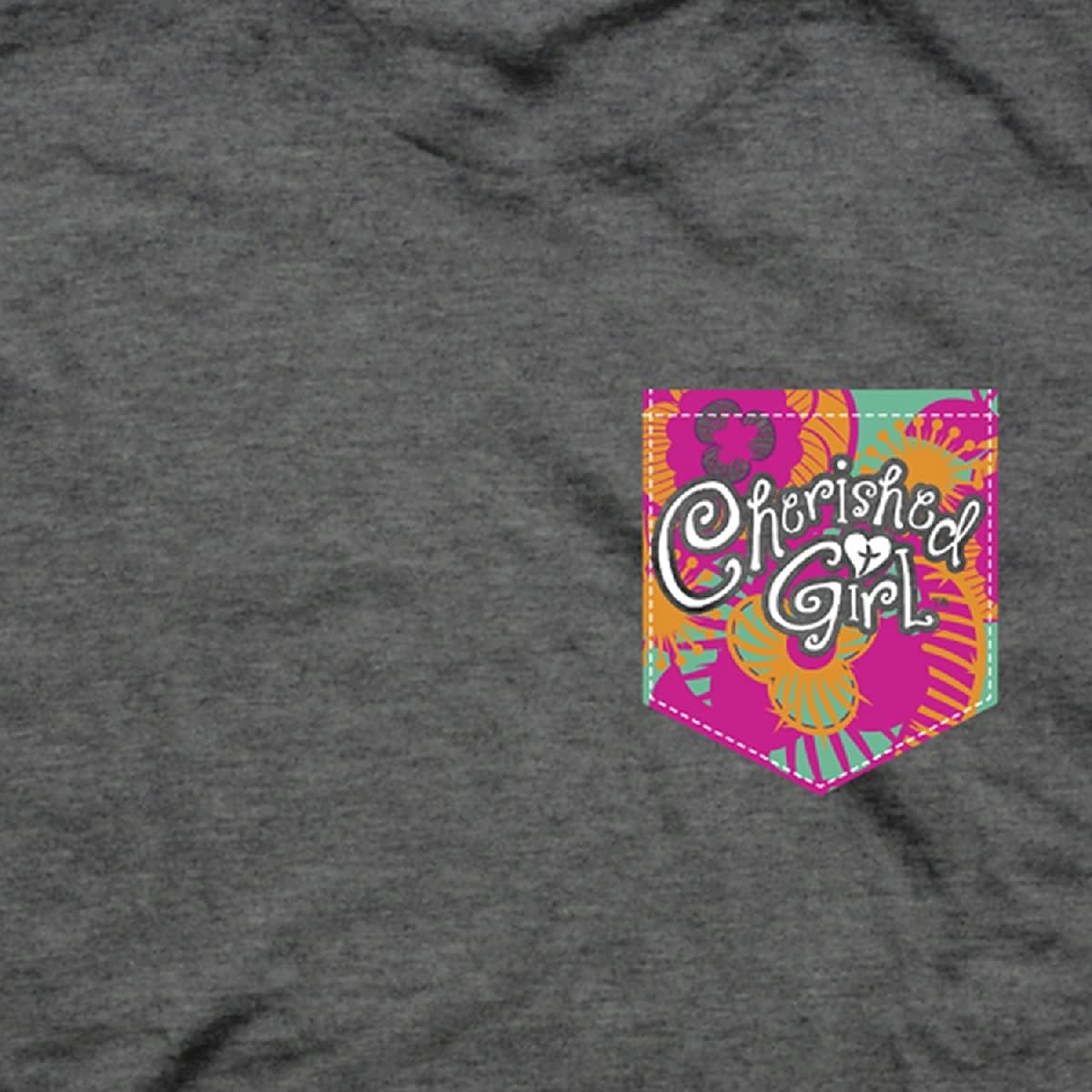 Cherished Girl Kerusso Let Your Faith in God Be Bigger Than Your Fears Charcoal Heather Grey Cotton Crew Neck T-Shirt, Small