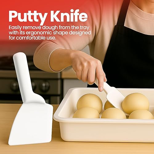 Miniatura 4 de juego artesanal de bandeja para masa y palita - ADT-148KT