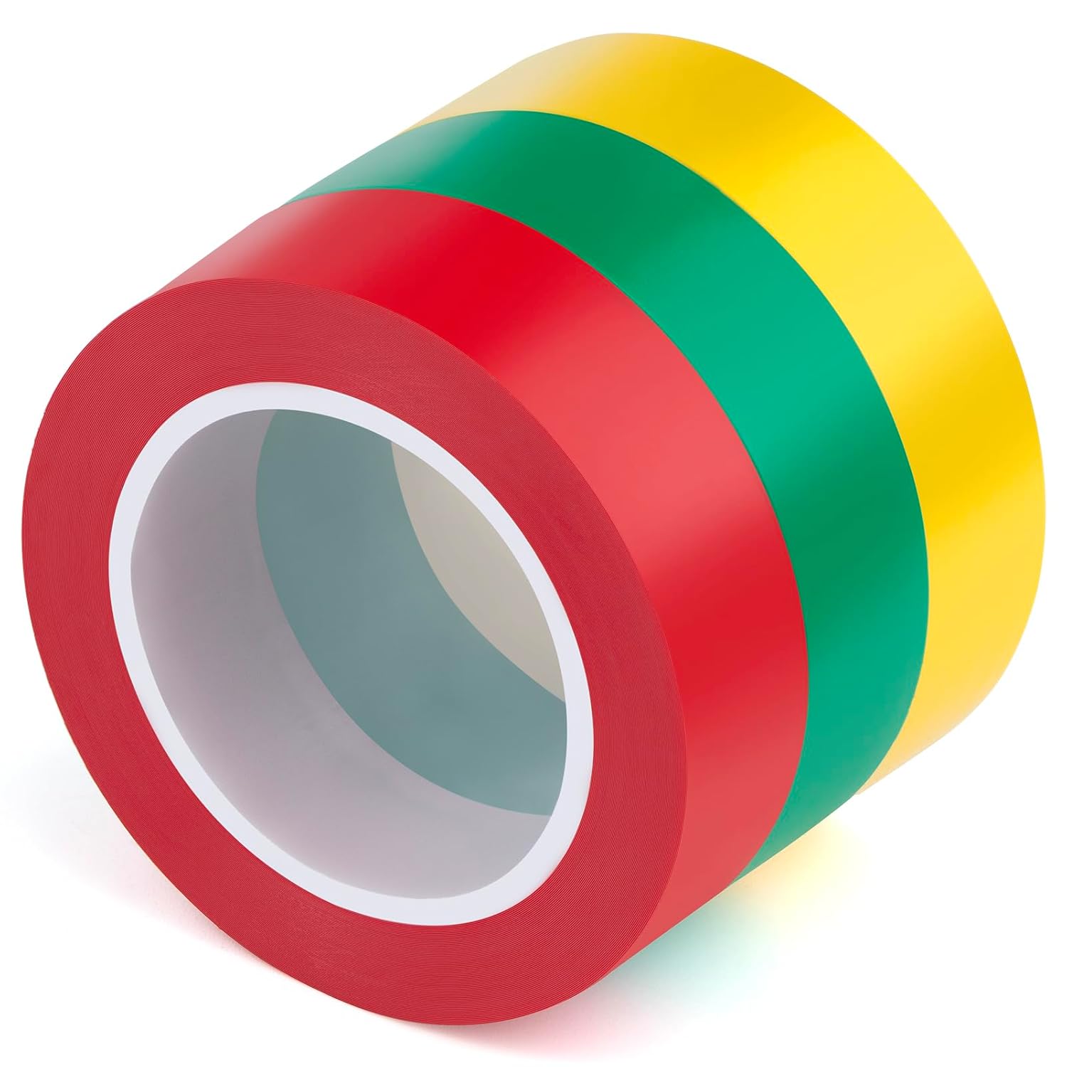 Electrical Tape 3 Rolls, 3 Colors Green Red Yellow, Suitable for Professional Electrician Repair, Household appliances, Automotive Equipment, Home DIY. (0.6”33Ft)
