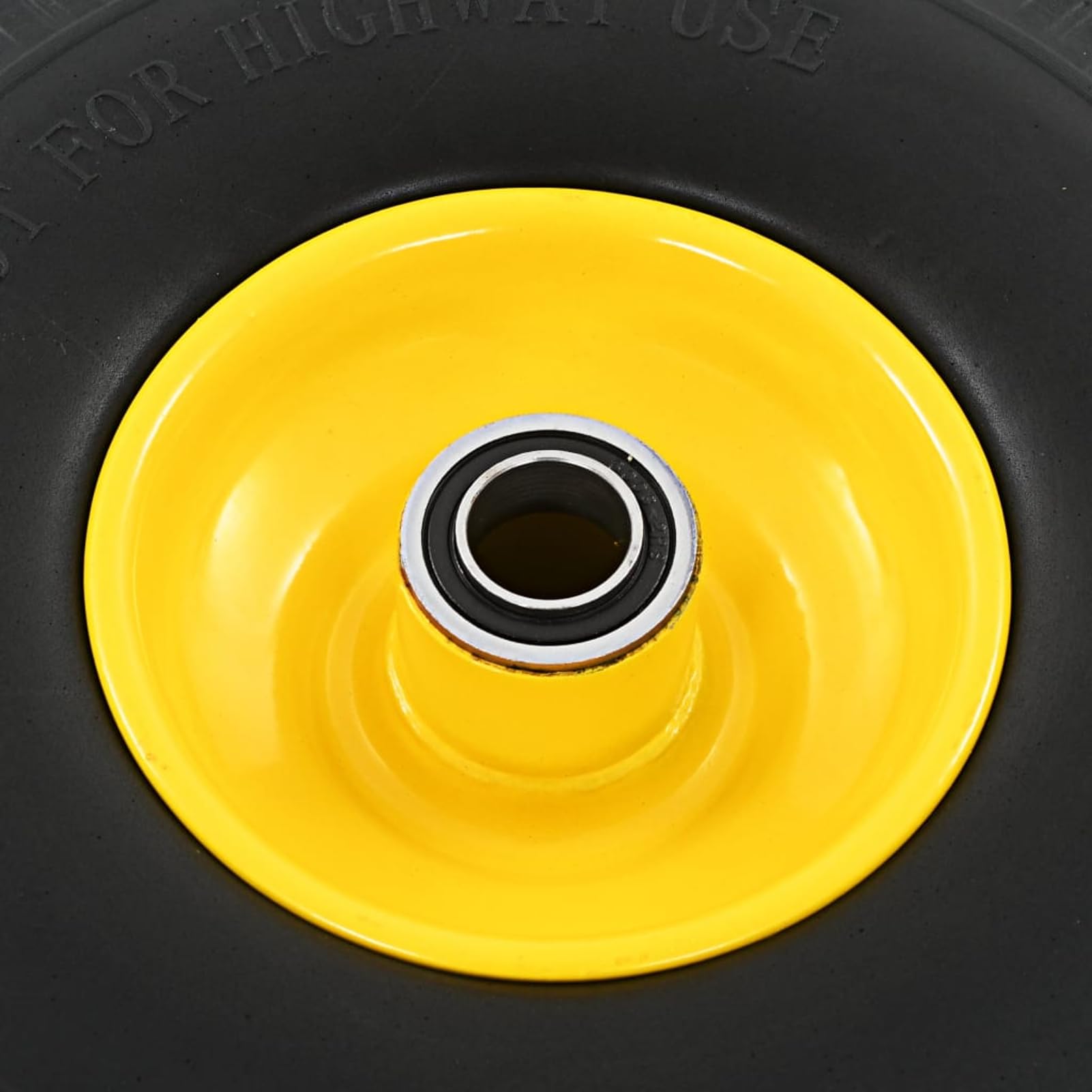 Ruote per carrello a mano, pneumatici pieni in PU antiforatura 3.00-4 (260x85 mm), cerchione in metallo, aderenza elevata su superfici irregolari, per carrelli montacarichi, carriole e rimorchi