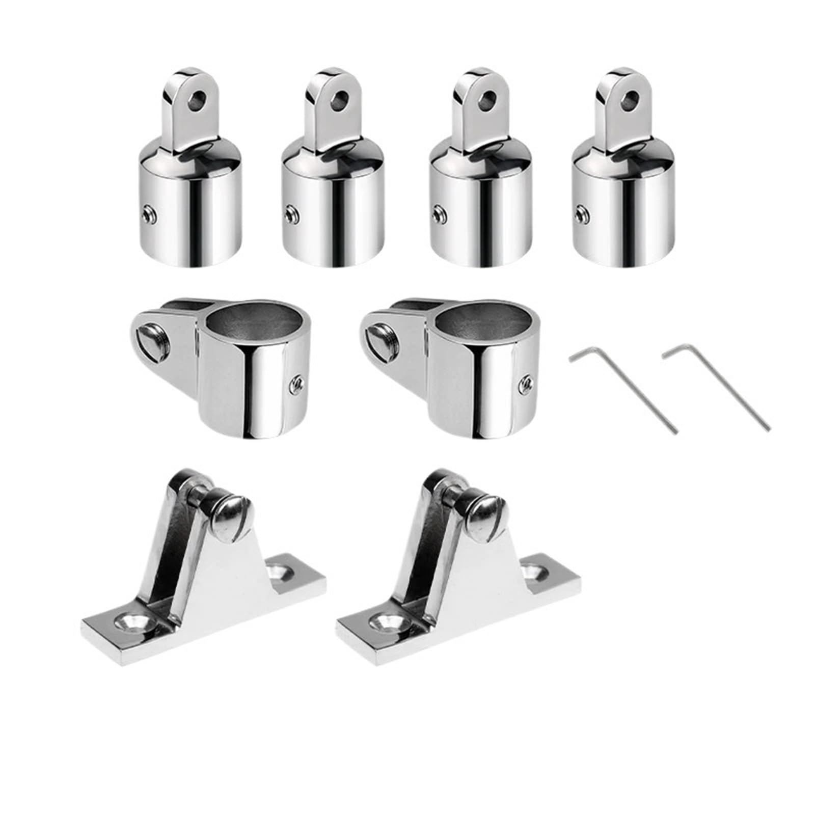 PPQIRU 8 PCS Marine 316 Stainless Steel Hardware Fitting Set Deck Hinge Jaw Slide Eye End For Bedroom(22mm)