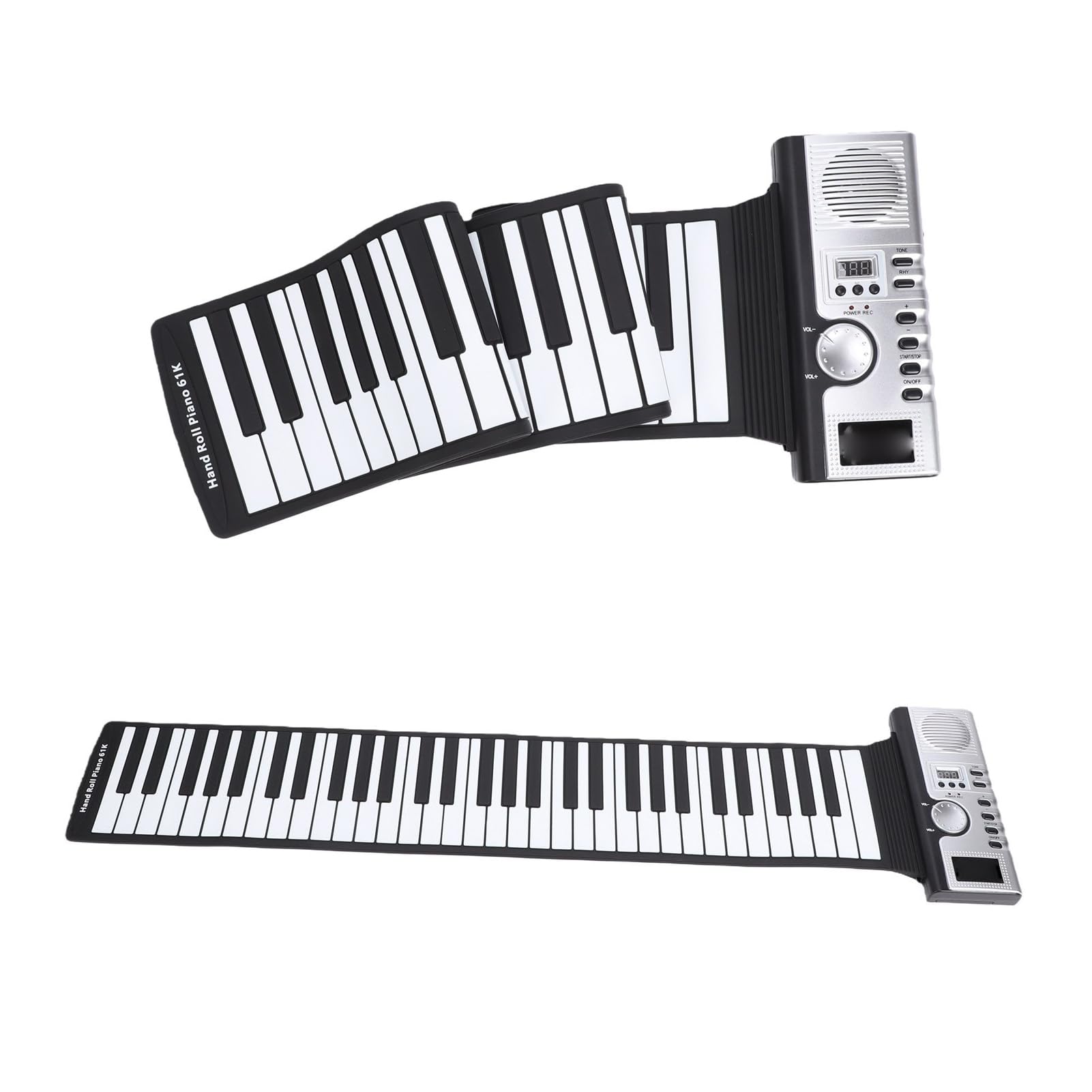 LICAEVEY Tastiera Elettrica per Pianoforte Avvolgibile a 61 Tasti, 128 Toni per Principianti