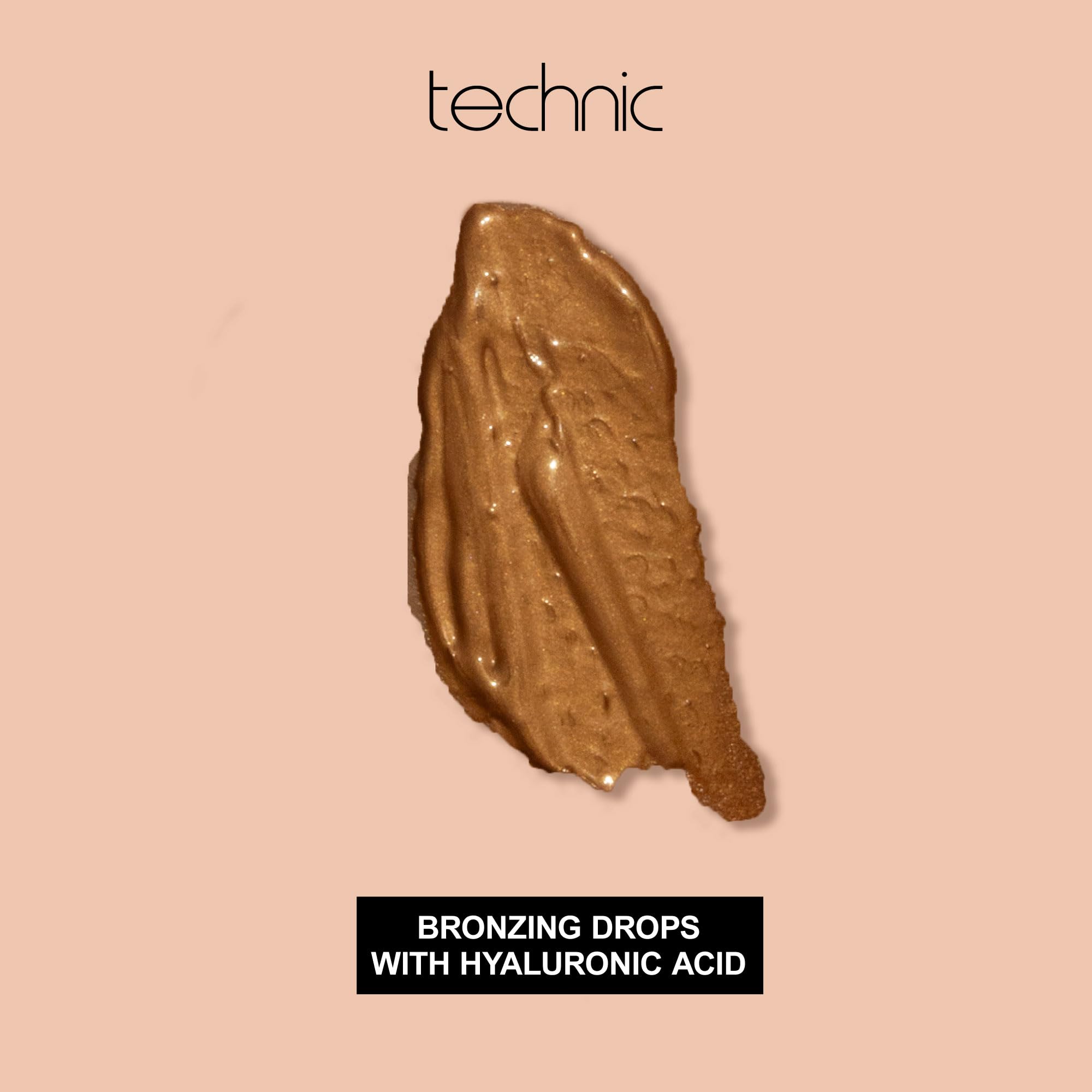 Technic Bronzed Beauty 3-Piece Set - Bronzing Drops, Body Glow Oil & Dual-Ended Brush for Year-Round Radiance - Makeup Gift - Image 3