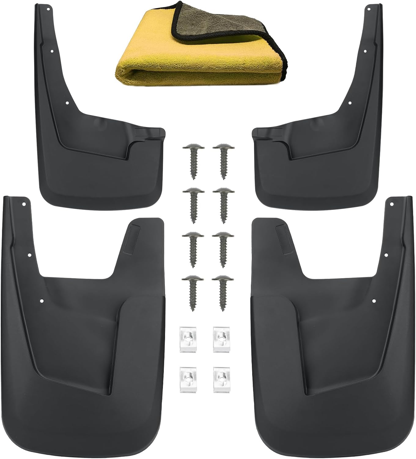 Mud Flaps Compatible with Dodge Ram 1500 2019-2023 Without Fender Flares Mud Guards Splash Guards Tire Protector Mudguard No Drilling Required Mudflaps Accessories 2019-2023 Dodge Ram 1500(Without Fender Flares)