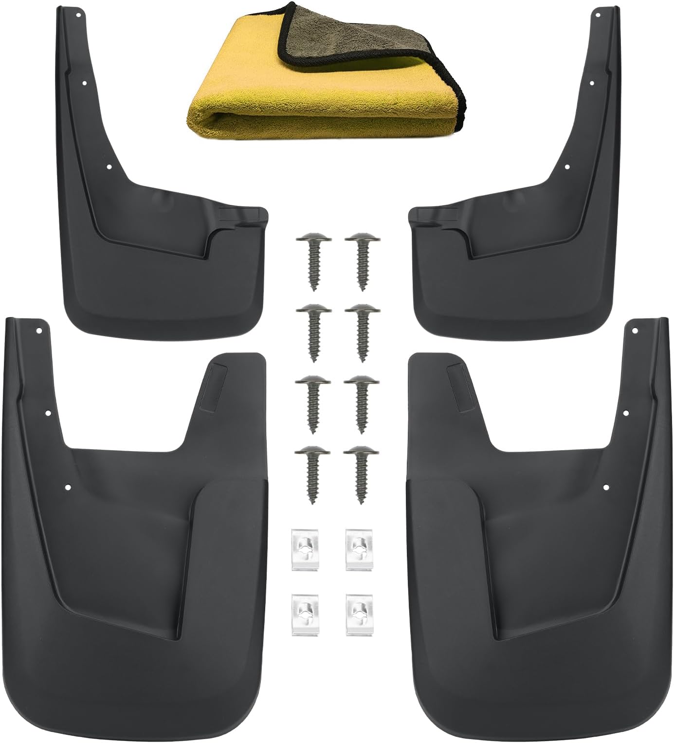 Mud Flaps Compatible with Dodge Ram 1500 2019-2023 Without Fender Flares Mud Guards Splash Guards Tire Protector Mudguard No Drilling Required Mudflaps Accessories