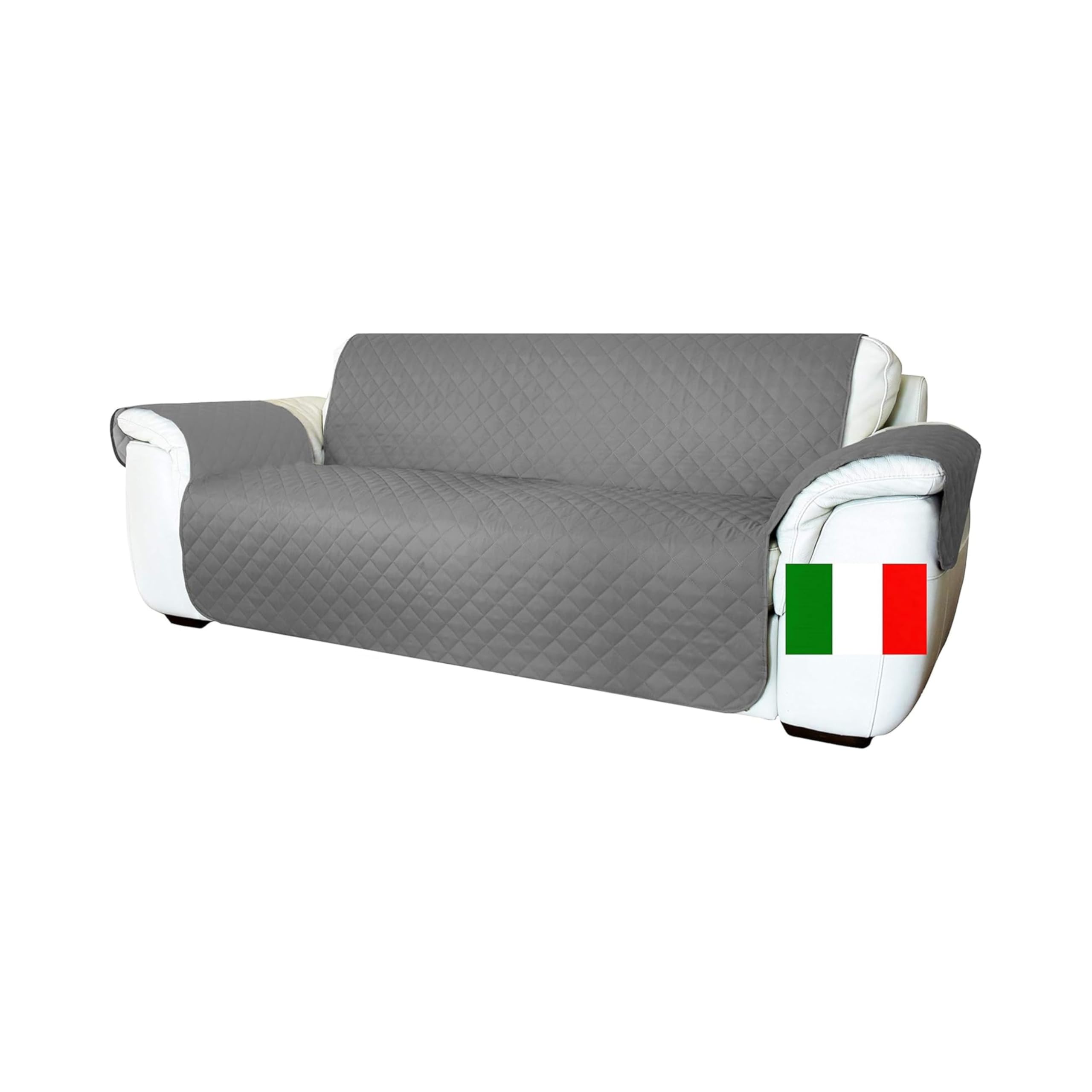 Moonange - Copridivano 2 Posti - Copridivano con Braccioli - Seduta 120 cm - Impermeabile - Reversibile - Antiscivolo - Antimacchia - Antigraffio - Antipelo - Copridivano moderno - Grigio