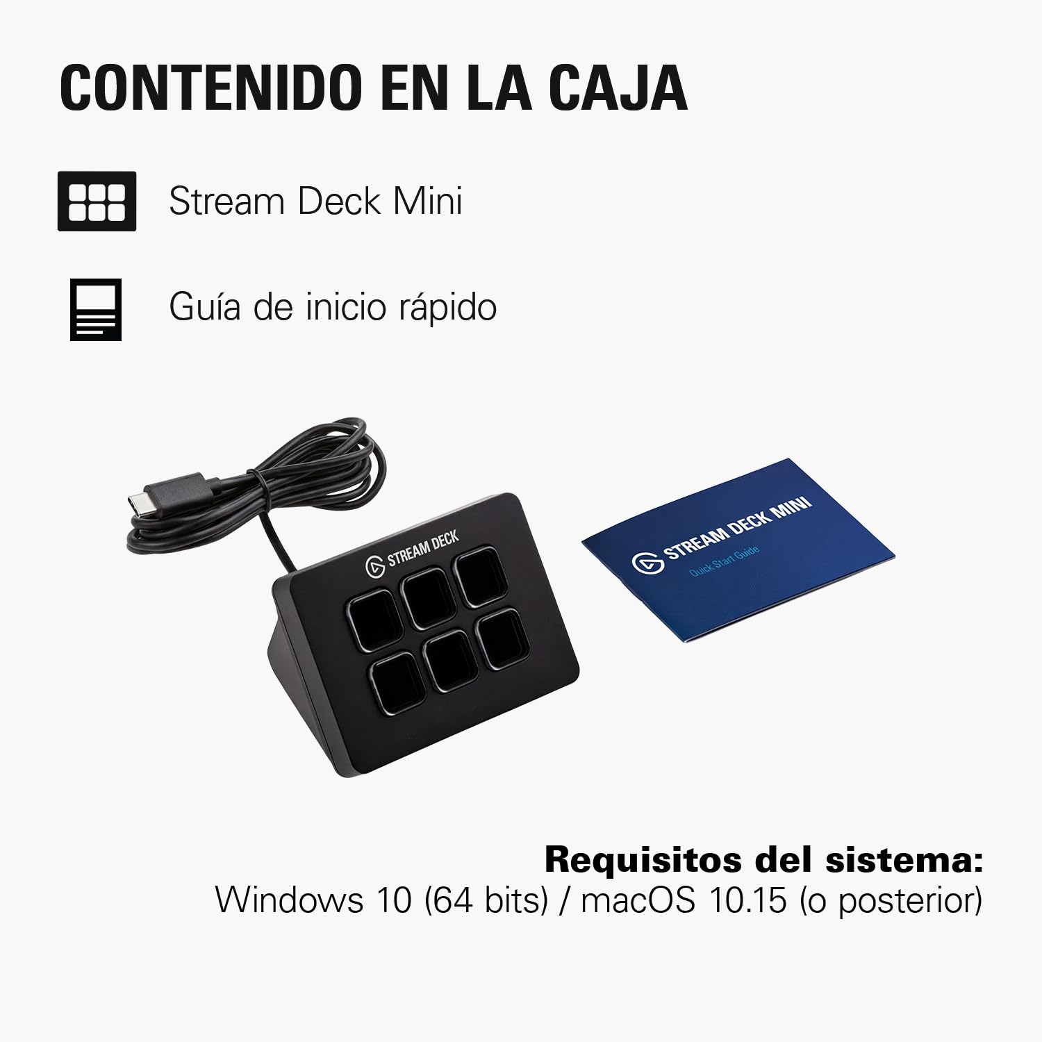 Elgato Stream Deck Mini – Controla Zoom, Teams, PowerPoint, MS Office etc., aumenta tu productividad con integración perfecta con las apps más usadas, crea atajos fácilmente, compatible con Mac y PC