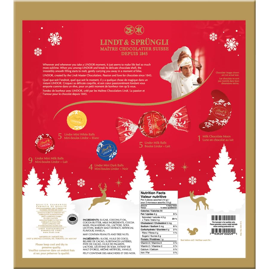 Miniatura 5 de Lindt Lindor - Calendario de Adviento surtido de trufas de chocolate 2023, 5.6 onzas (enviado desde Canadá)