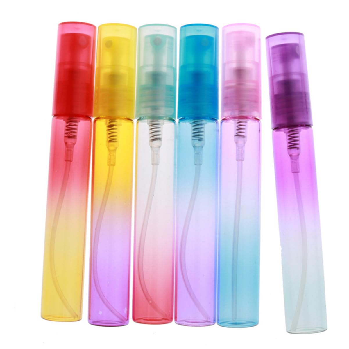 24 Pezzi Bottiglie Spray Gradiente in Vetro e Plastica 8ml | Viaggio e Attività All’aperto, Design a Pompa a Vite, Riutilizzabile e Facile da Riporre Colore Casuale