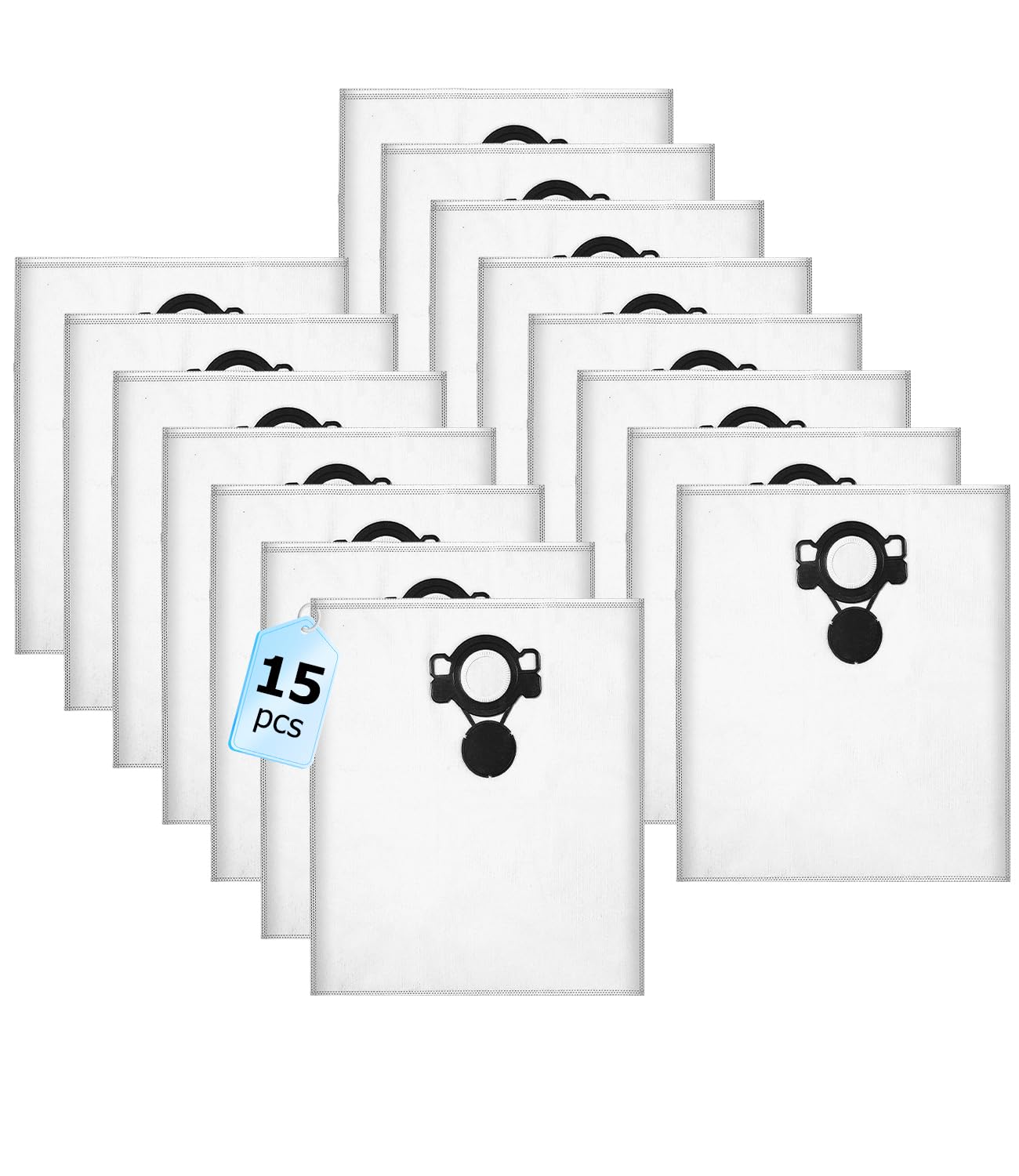 15 bolsas para aspiradora compatibles con Makita VC2000L VC2010L VC2012L VC2511L VC2512L VC3011L VC3012L VC3511L