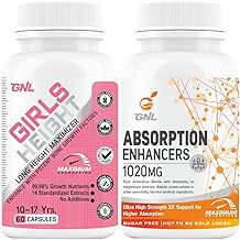 GNL Height Growth Supplement For Girls, With Essential Amino Acid Supplements Help Increasing Long And Strong Bone Mineralisation, Increase Good Health Ayurvedic Medicine-60 Tablet (Pack1)